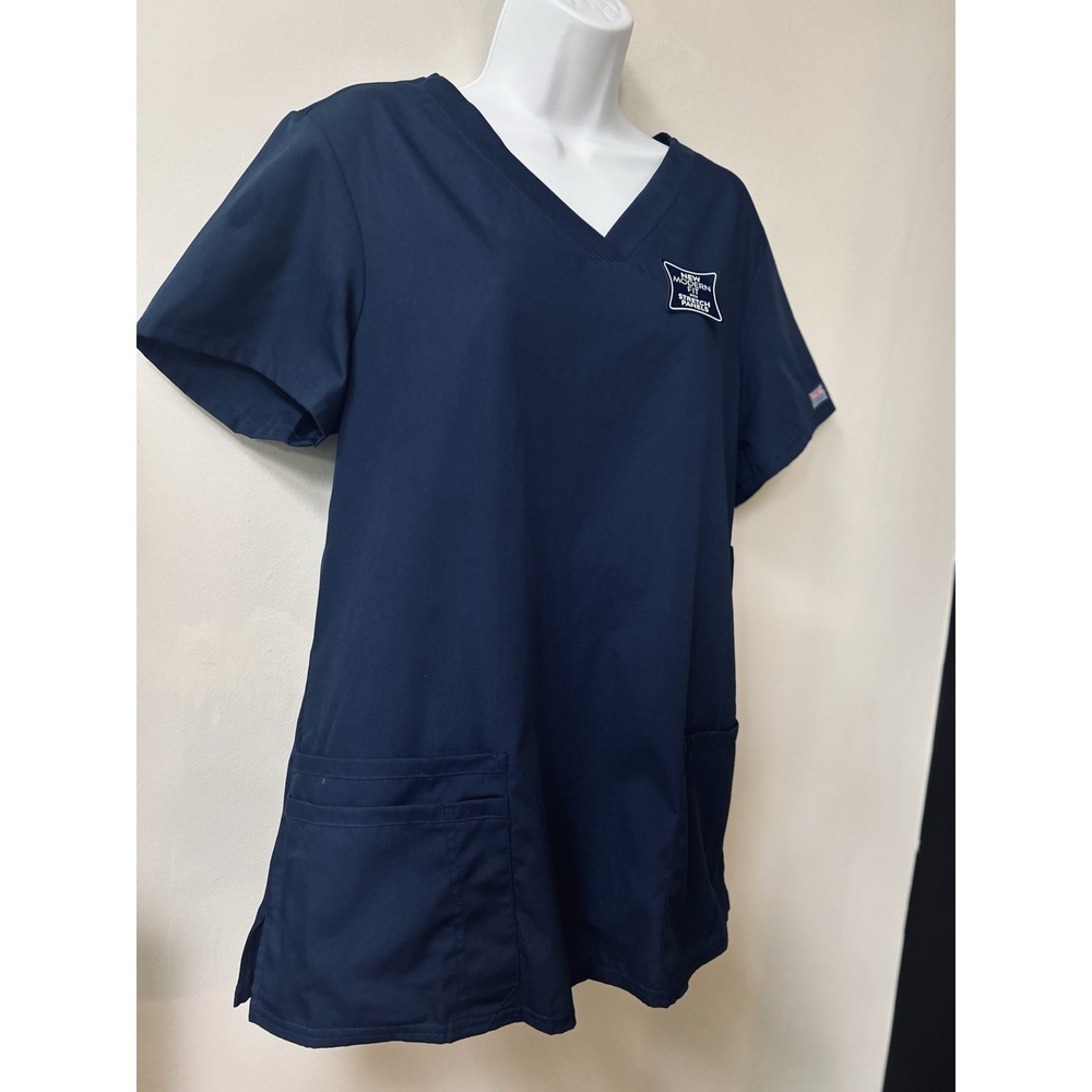 Scrubs Cherokee Workwear Top WW645 NAVW Navy Sz Large New Modern Fit